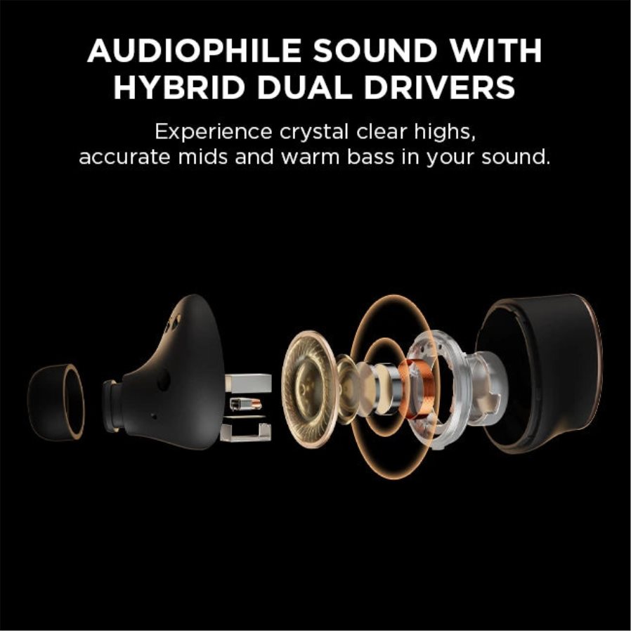 1MORE evo ægte trådløse aktive støjreducerende hovedtelefoner N662X12 hovedtelefoner sort